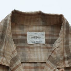 画像6: 60's TOWNCRAFT COTTON CHECK S/S LOOP COLLAR BOX SHIRT (6)