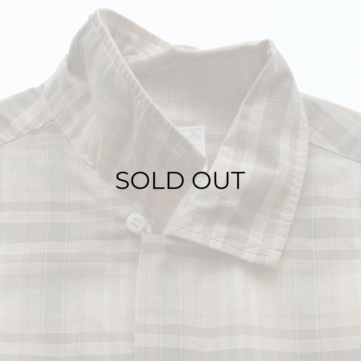 画像7: 60's TOWNCRAFT COTTON CHECK S/S LOOP COLLAR BOX SHIRT (7)