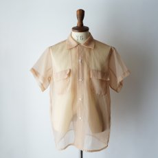 画像1: 50's SPORTOP NYLON SEERSUCKER LOOP COLLAR S/S BOX SHIRT (1)