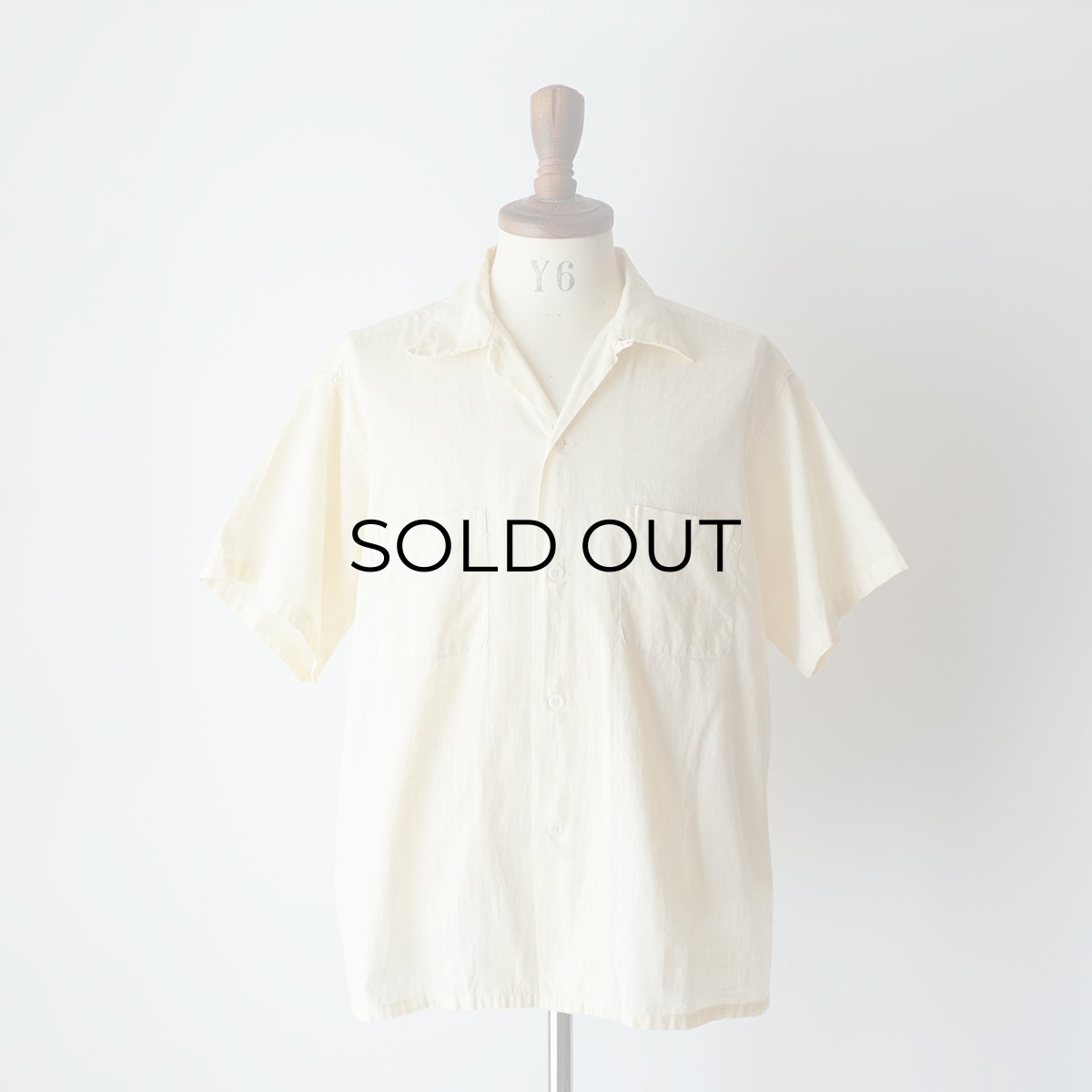画像1: 50's SPORTSWEAR by Colonial  COTTON "KASURI" LOOP COLLAR S/S BOX SHIRT (1)