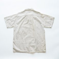 画像3: 40's Lion SPORTSWEAR COTTON WOVEN CHECK SEERSUCKER S/S OPEN COLLAR BOX SHIRT (3)