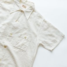 画像4: 40's Lion SPORTSWEAR COTTON WOVEN CHECK SEERSUCKER S/S OPEN COLLAR BOX SHIRT (4)
