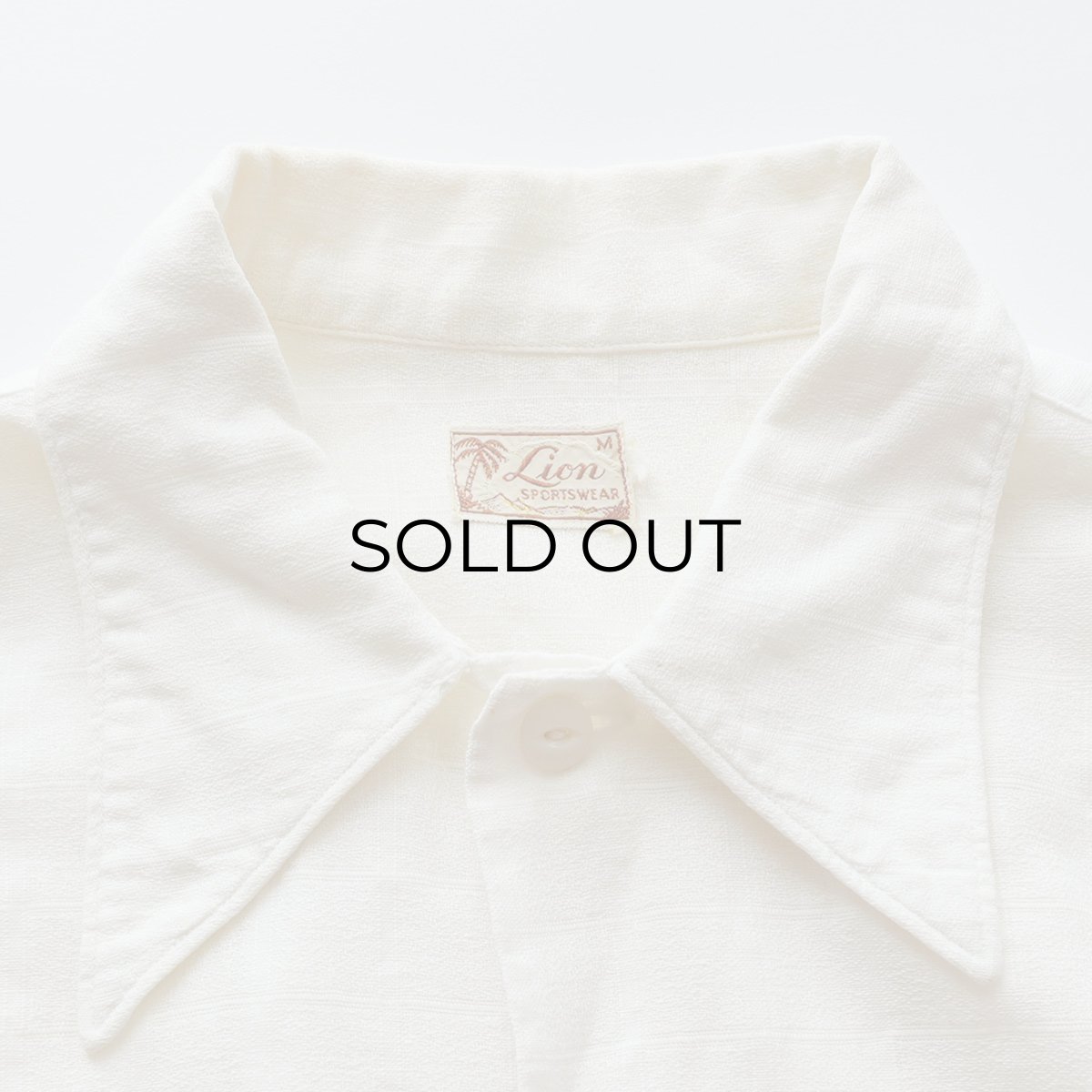 画像6: 40's Lion SPORTSWEAR COTTON WOVEN CHECK SEERSUCKER S/S OPEN COLLAR BOX SHIRT (6)