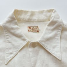 画像6: 40's Lion SPORTSWEAR COTTON WOVEN CHECK SEERSUCKER S/S OPEN COLLAR BOX SHIRT (6)
