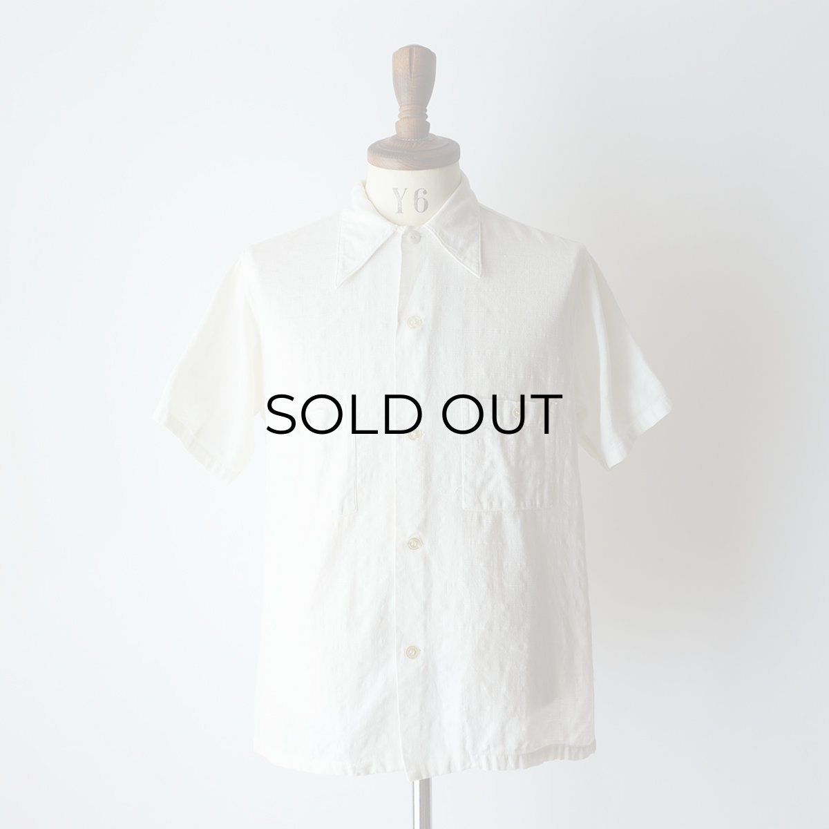 画像1: 40's Lion SPORTSWEAR COTTON WOVEN CHECK SEERSUCKER S/S OPEN COLLAR BOX SHIRT (1)