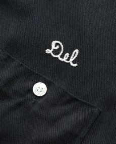画像10: 〜60's King Louie BLACK RAYON BACK EMBROIDERED S/S LOOP COLLAR BOWLING SHIRT "HARDWARE INSURANCE MUTUALS" (10)