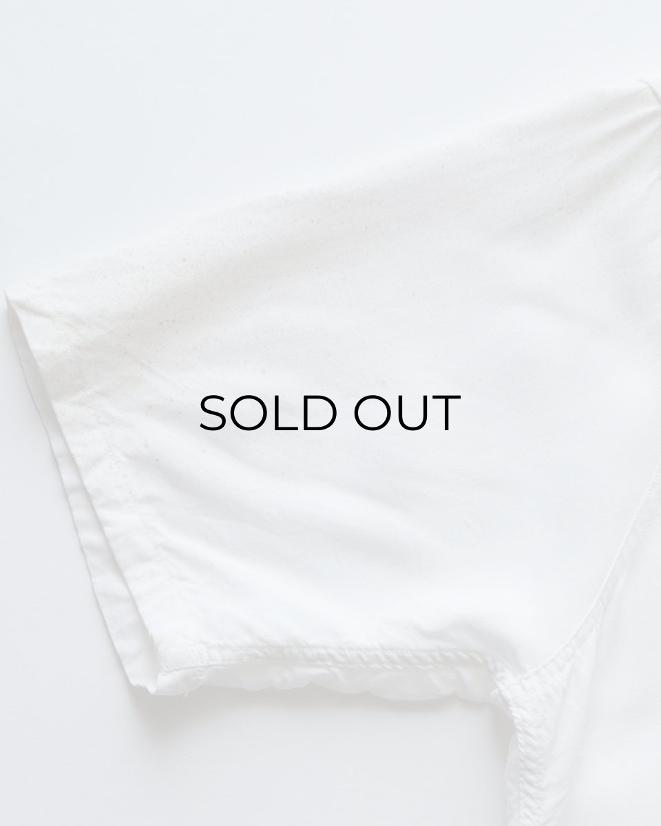 画像17: 〜60's 301 WHITE RAYON BACK EMBROIDERED S/S LOOP COLLAR BOWLING SHIRT "Miss Chipper" (17)