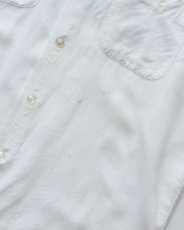 画像11: 〜60's 301 WHITE RAYON BACK EMBROIDERED S/S LOOP COLLAR BOWLING SHIRT "Miss Chipper" (11)