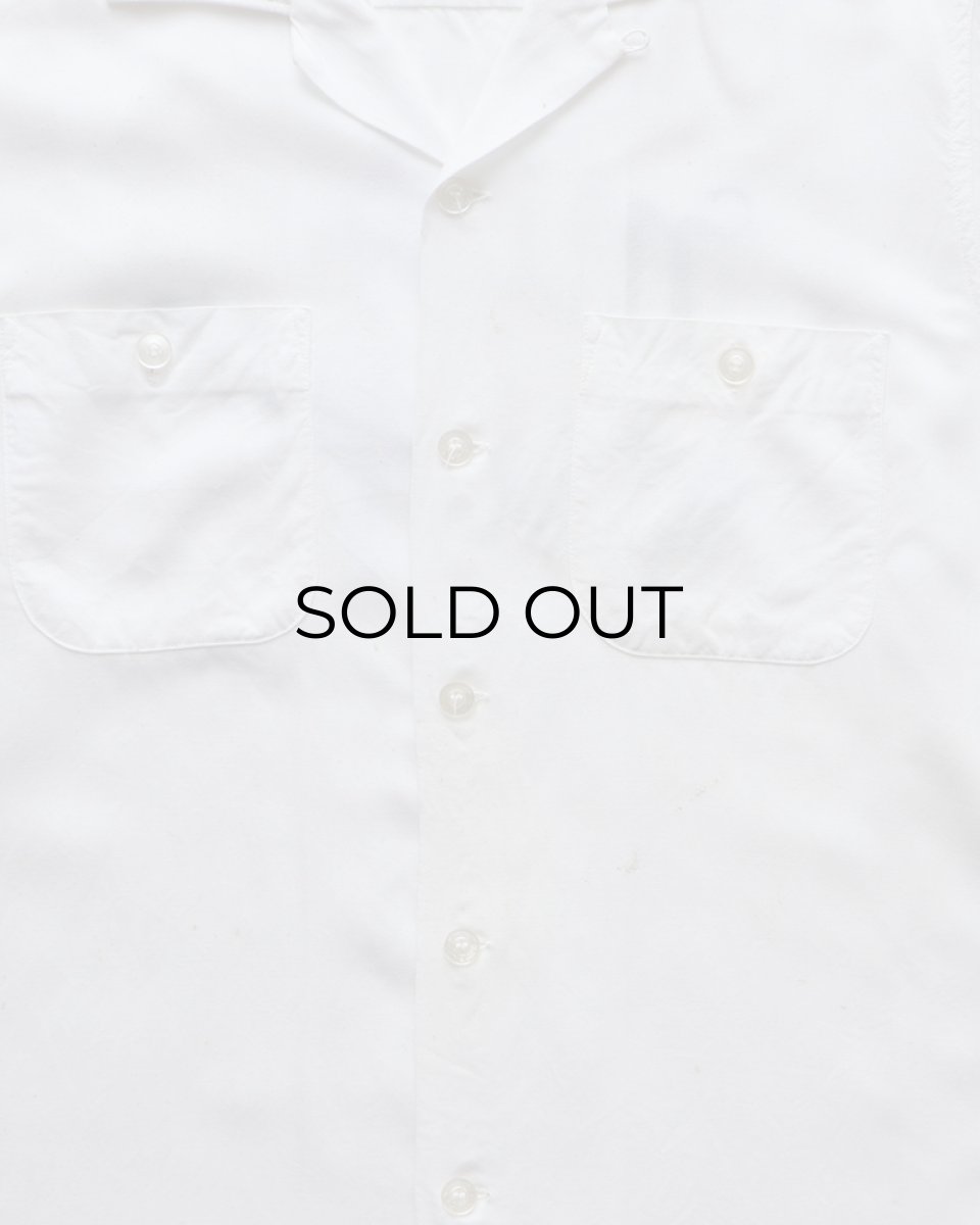 画像10: 〜60's 301 WHITE RAYON BACK EMBROIDERED S/S LOOP COLLAR BOWLING SHIRT "Miss Chipper" (10)