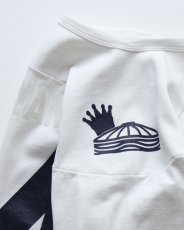 画像8: 80's RUSSELL W-PRINT CROPPED SLEEVE V NECK FOOTBALL TEE "OLYMPIA BEARS" "MADE IN USA" (8)