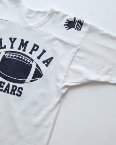 画像5: 80's RUSSELL W-PRINT CROPPED SLEEVE V NECK FOOTBALL TEE "OLYMPIA BEARS" "MADE IN USA" (5)