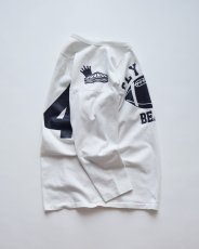 画像2: 80's RUSSELL W-PRINT CROPPED SLEEVE V NECK FOOTBALL TEE "OLYMPIA BEARS" "MADE IN USA" (2)