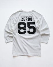 画像2: 〜80's RUSSELL W-PRINT CROPPED SLEEVE V NECK FOOTBALL TEE "MED RES" "MADE IN USA" (2)