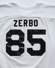 画像5: 〜80's RUSSELL W-PRINT CROPPED SLEEVE V NECK FOOTBALL TEE "MED RES" "MADE IN USA" (5)