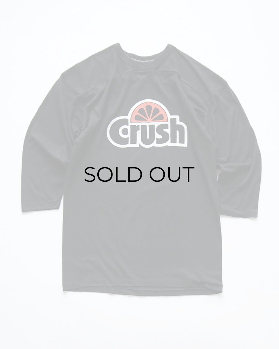 画像1: 80's RUSSELL PRINT CROPPED SLEEVE V NECK FOOTBALL TEE "Crush" (1)