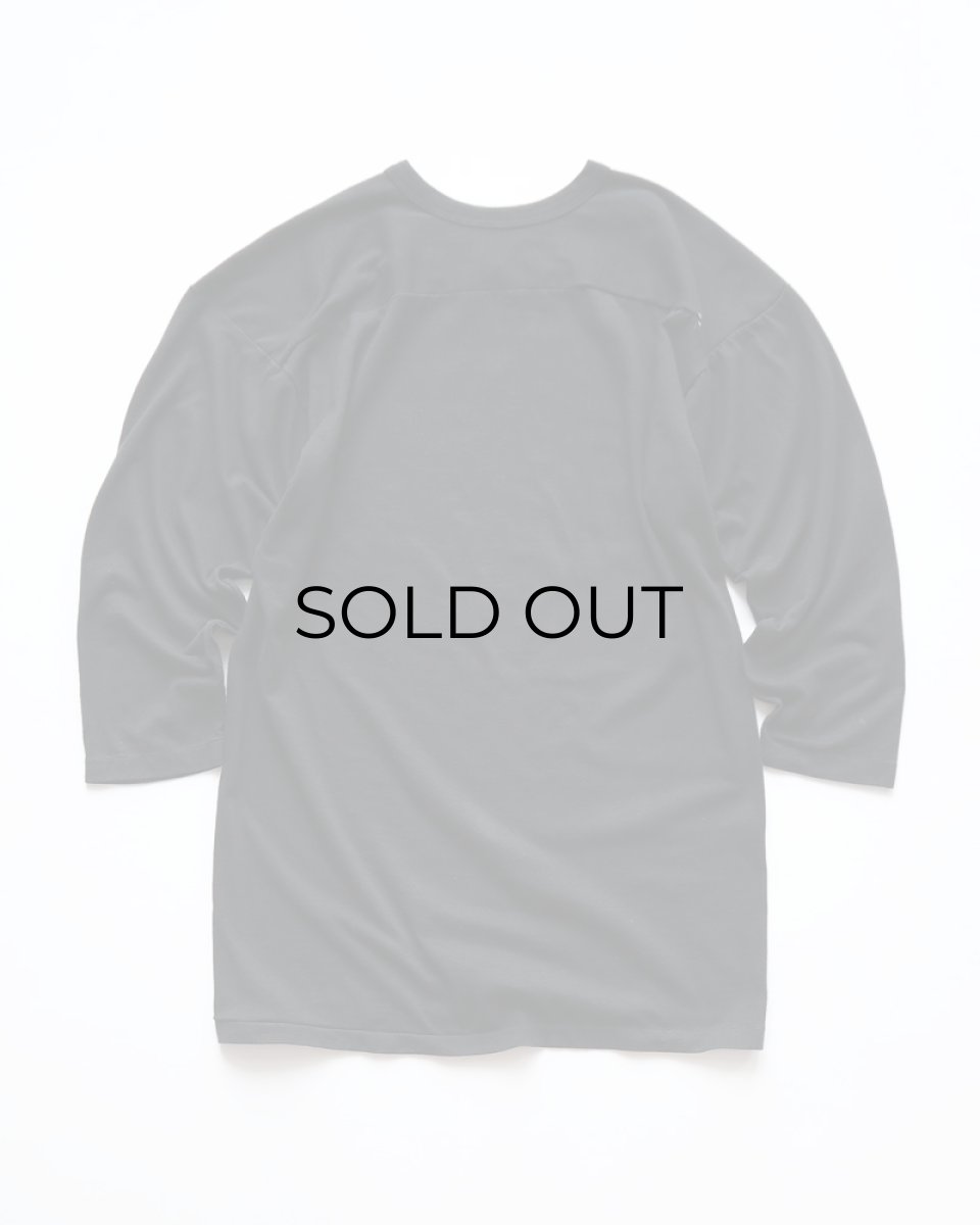 画像2: 80's RUSSELL PRINT CROPPED SLEEVE V NECK FOOTBALL TEE "Crush" (2)