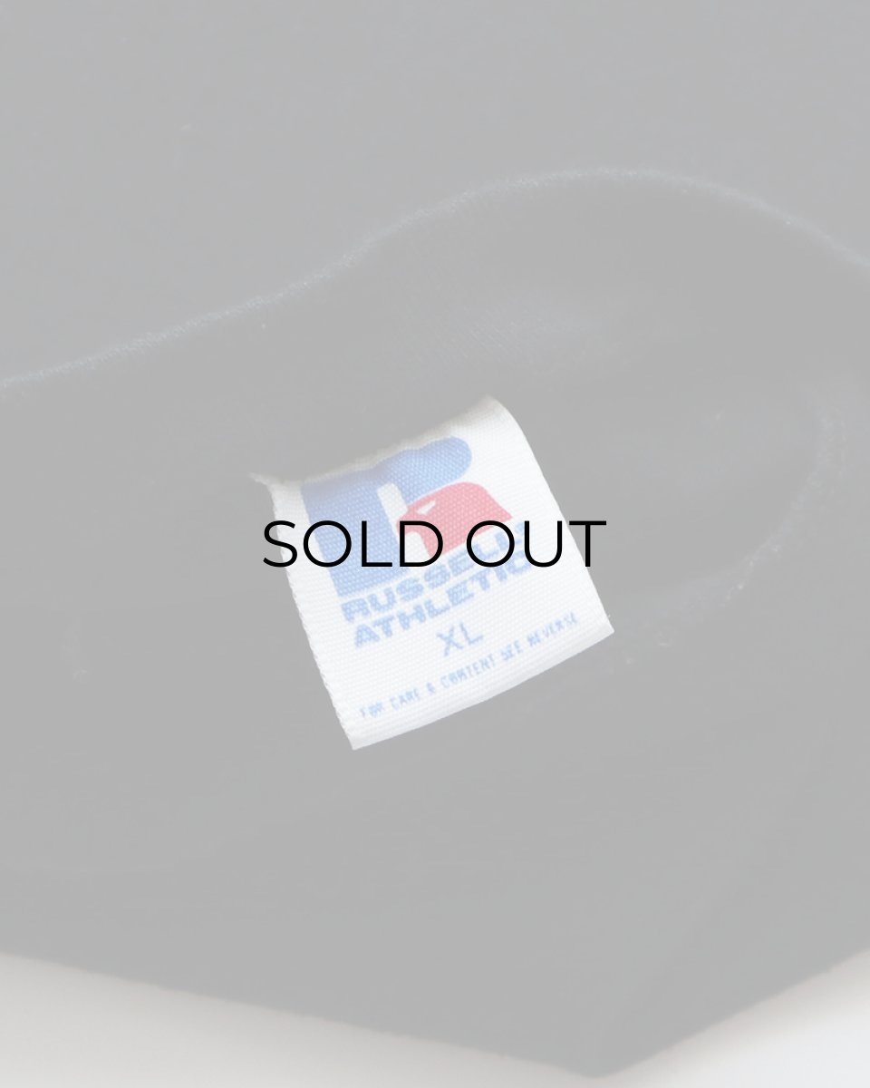 画像6: 80's RUSSELL PRINT CROPPED SLEEVE V NECK FOOTBALL TEE "Crush" (6)