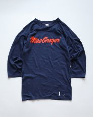画像1: 〜80's MEDALLION PRINT CROPPED SLEEVE V NECK FOOTBALL TEE "MacGregor" "MADE IN USA" (1)