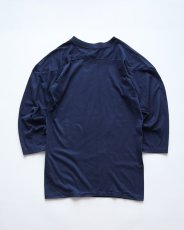 画像2: 〜80's MEDALLION PRINT CROPPED SLEEVE V NECK FOOTBALL TEE "MacGregor" "MADE IN USA" (2)