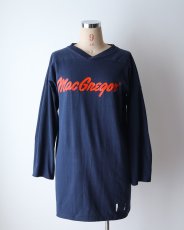 画像9: 〜80's MEDALLION PRINT CROPPED SLEEVE V NECK FOOTBALL TEE "MacGregor" "MADE IN USA" (9)