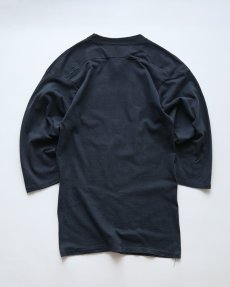 画像2: 70's-80's sportswear BLACK COTTON PRINT CROPPED SLEEVE FOOTBALL TEE "Sunkist" "MADE IN USA" (2)