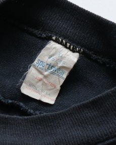 画像6: 70's-80's sportswear BLACK COTTON PRINT CROPPED SLEEVE FOOTBALL TEE "Sunkist" "MADE IN USA" (6)