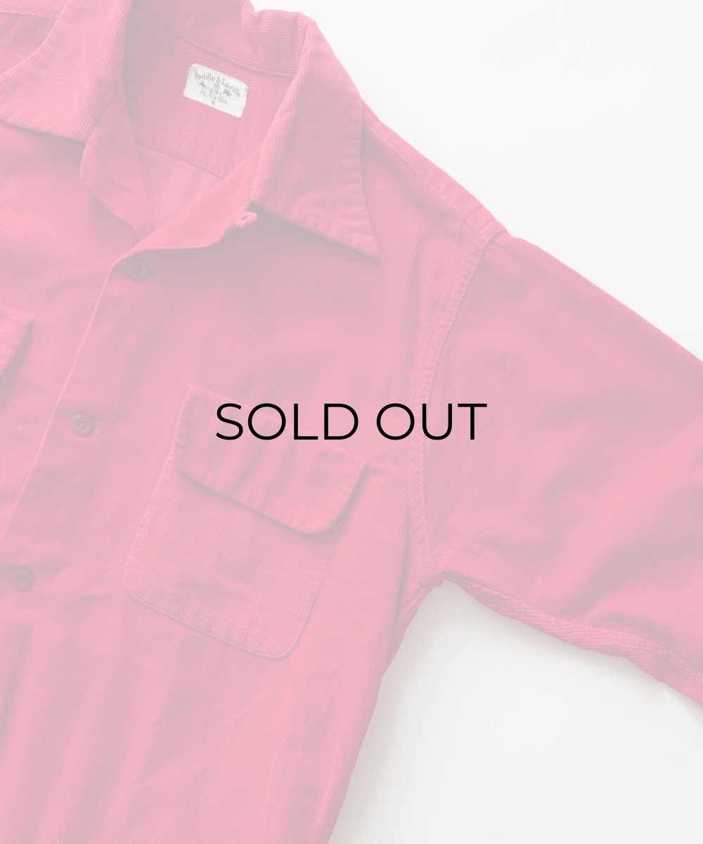 画像3: 50's Paddle & Saddle COTTON CORDUROY LOOP COLLAR BOX SHIRT (3)