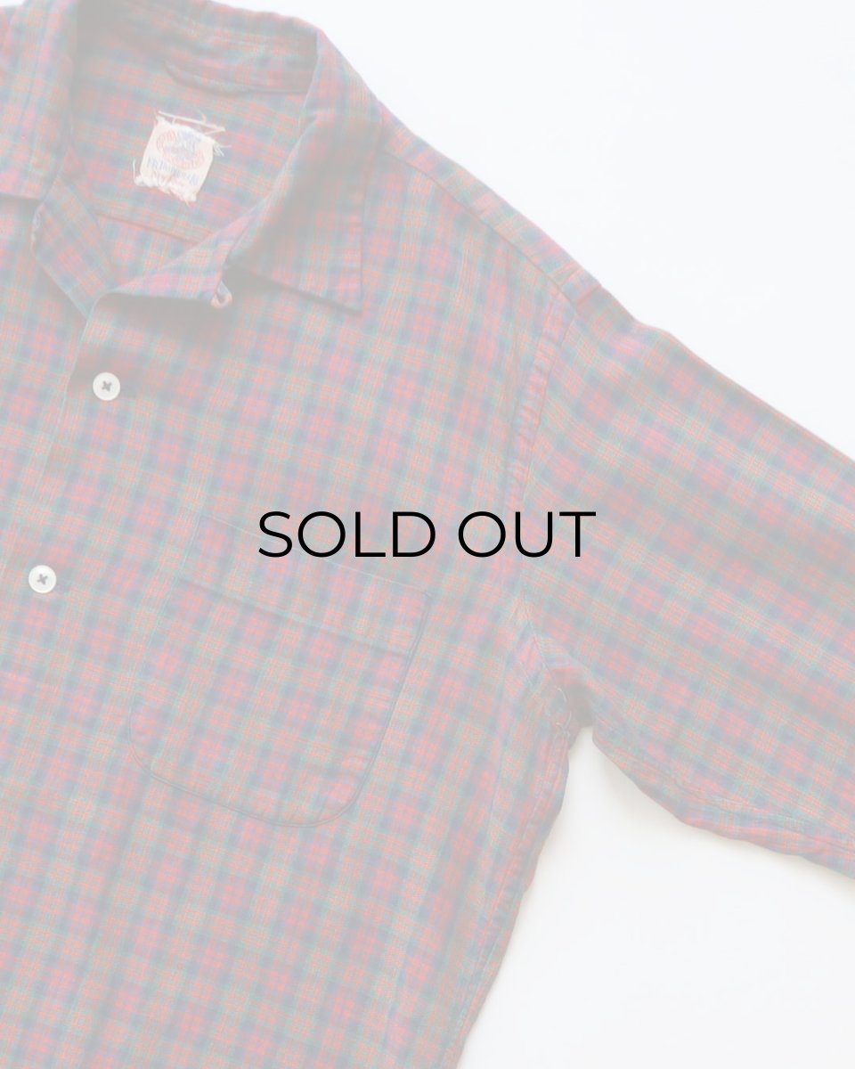 画像3: 50's F.R. TRIPLER & CO. COTTON CHECK LOOP COLLAR BOX SHIRT (3)