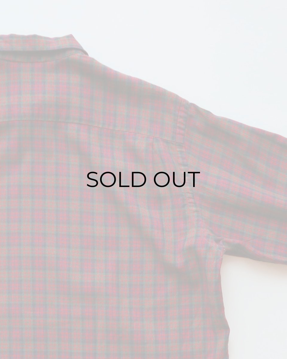 画像5: 50's F.R. TRIPLER & CO. COTTON CHECK LOOP COLLAR BOX SHIRT (5)