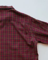 画像5: 50's F.R. TRIPLER & CO. COTTON CHECK LOOP COLLAR BOX SHIRT (5)
