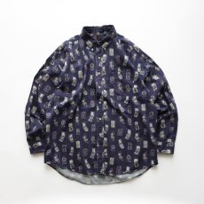 画像1: 90's CHAPS RALPH LAUREN COTTON ALL OVER PATTERN B/D SHIRT (1)