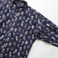 画像3: 90's CHAPS RALPH LAUREN COTTON ALL OVER PATTERN B/D SHIRT (3)