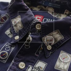 画像10: 90's CHAPS RALPH LAUREN COTTON ALL OVER PATTERN B/D SHIRT (10)
