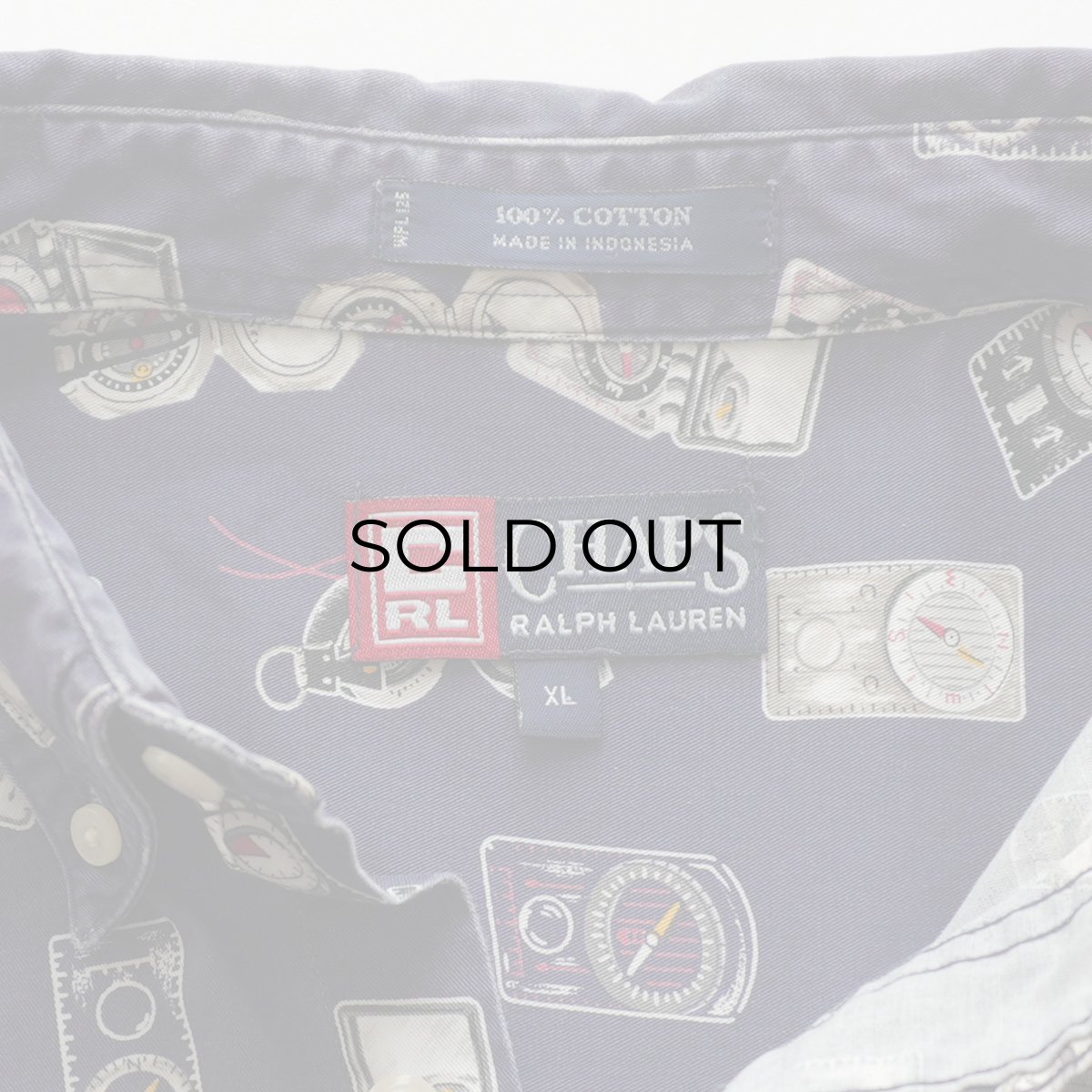 画像6: 90's CHAPS RALPH LAUREN COTTON ALL OVER PATTERN B/D SHIRT (6)