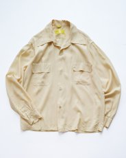 画像1: 〜50's UNKNOWN BRAND RAYON LOOP COLLAR BOX SHIRT (1)