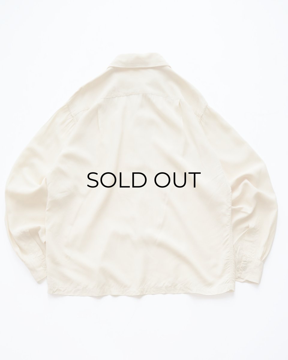 画像2: 〜50's UNKNOWN BRAND RAYON LOOP COLLAR BOX SHIRT (2)