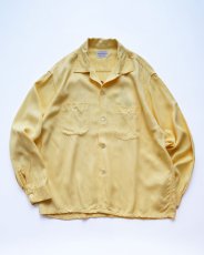 画像1: 〜60's TOWNCRAFT RAYON GABARDINE BACK EMBROIDERED LOOP COLLAR BOX SHIRT "BAGDAD TEMPLE Clowns" (1)