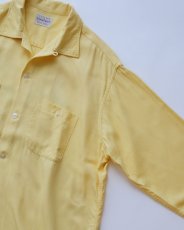 画像3: 〜60's TOWNCRAFT RAYON GABARDINE BACK EMBROIDERED LOOP COLLAR BOX SHIRT "BAGDAD TEMPLE Clowns" (3)