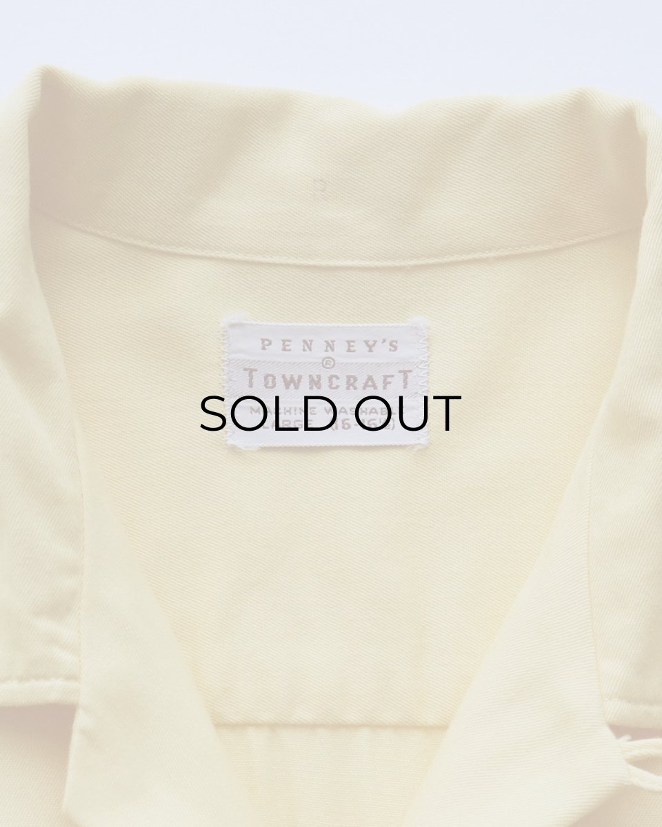 画像6: 〜60's TOWNCRAFT RAYON GABARDINE BACK EMBROIDERED LOOP COLLAR BOX SHIRT "BAGDAD TEMPLE Clowns" (6)