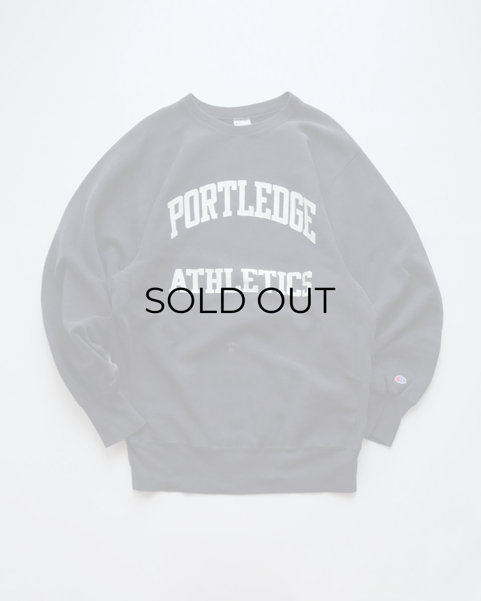 画像1: 90's Champion "REVERSE WEAVE" PRINT CREW NECK SWEAT "PORTLEDGE ATHLETICS" "MADE IN USA" (1)