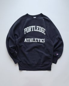 画像1: 90's Champion "REVERSE WEAVE" PRINT CREW NECK SWEAT "PORTLEDGE ATHLETICS" "MADE IN USA" (1)