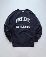 画像1: 90's Champion "REVERSE WEAVE" PRINT CREW NECK SWEAT "PORTLEDGE ATHLETICS" "MADE IN USA" (1)