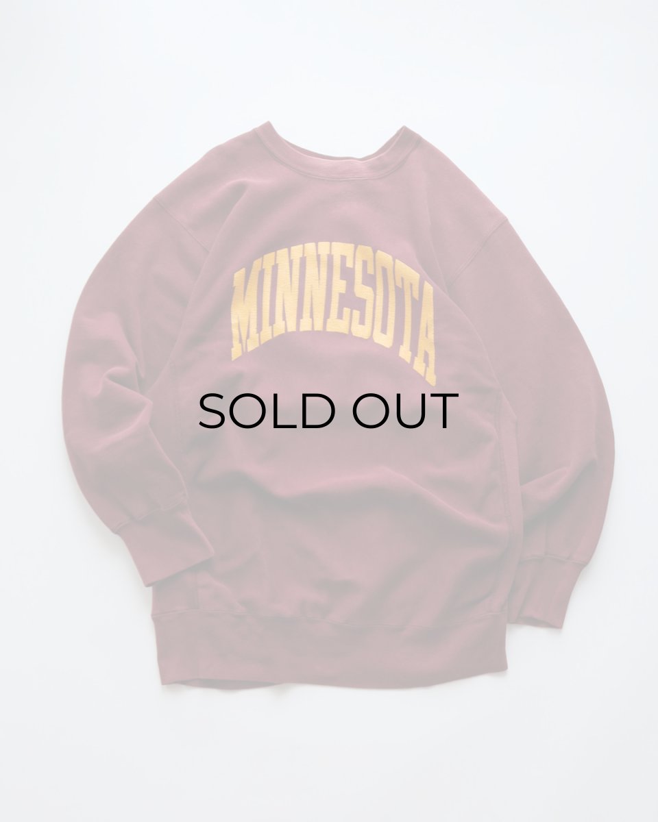 画像1: 80's Champion "REVERSE WEAVE" PRINT CREW NECK SWEAT "MINNESOTA" "MADE IN USA" (1)