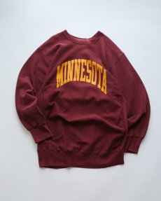 画像1: 80's Champion "REVERSE WEAVE" PRINT CREW NECK SWEAT "MINNESOTA" "MADE IN USA" (1)
