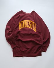 画像1: 80's Champion "REVERSE WEAVE" PRINT CREW NECK SWEAT "MINNESOTA" "MADE IN USA" (1)