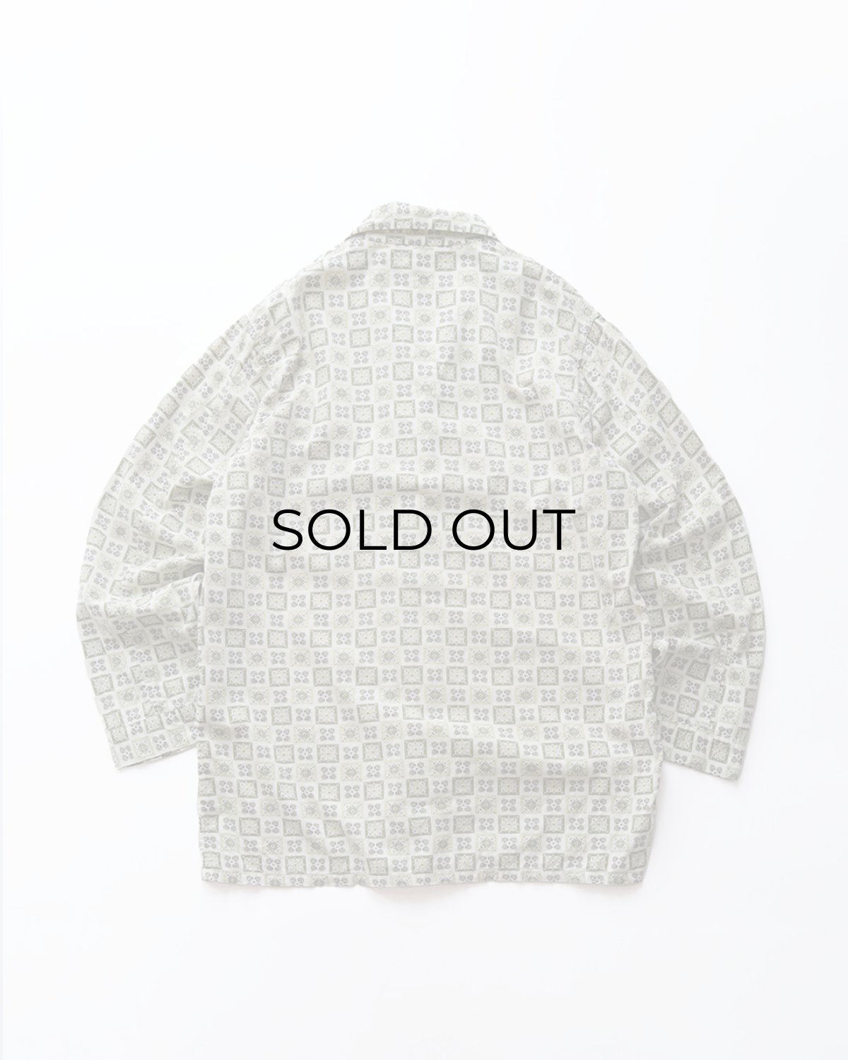 画像2: 60's PENNEY'S "TOWNCRAFT" COTTON ALL OVER PATTERN OPEN COLLAR PAJAMA SHIRT (2)