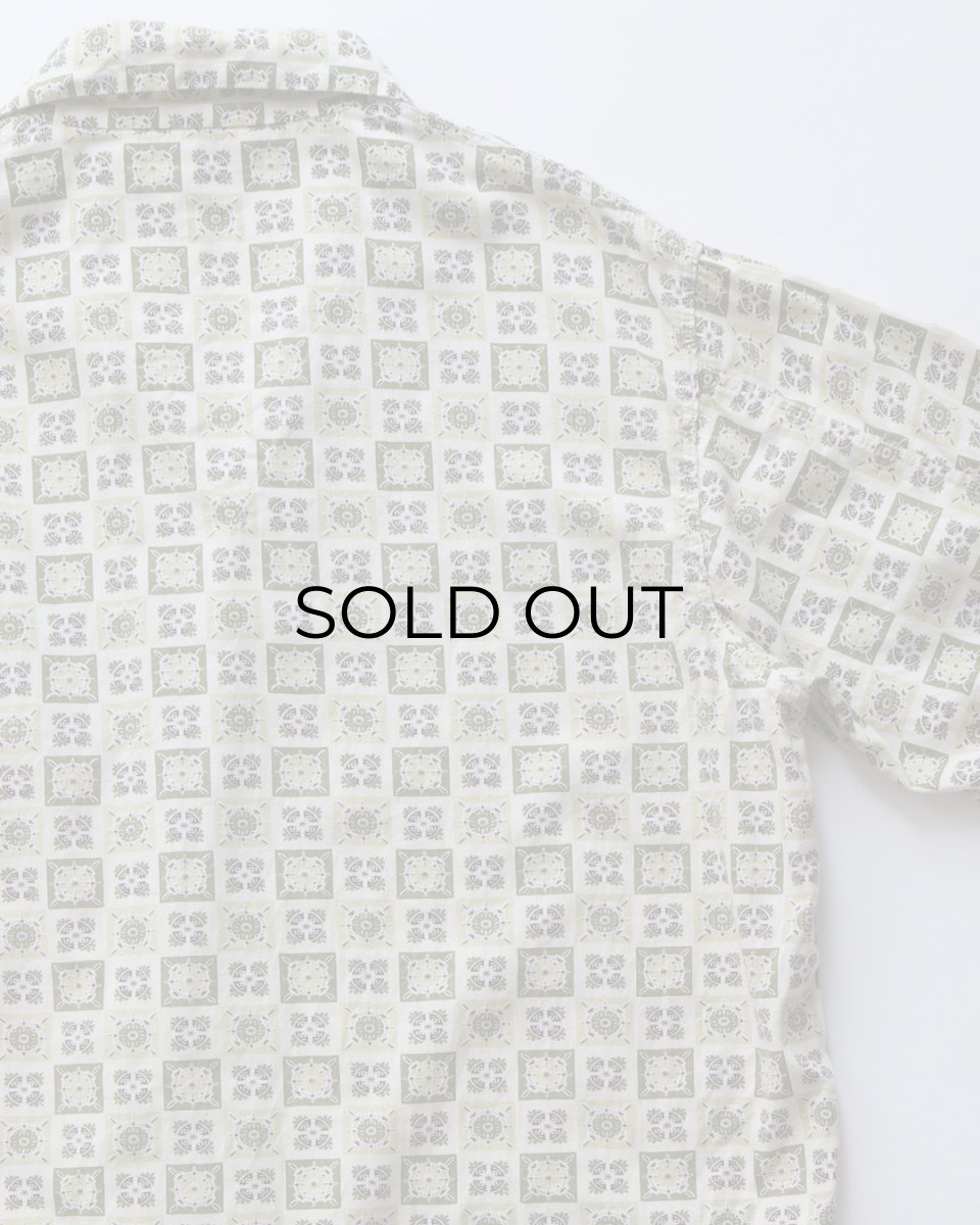 画像5: 60's PENNEY'S "TOWNCRAFT" COTTON ALL OVER PATTERN OPEN COLLAR PAJAMA SHIRT (5)