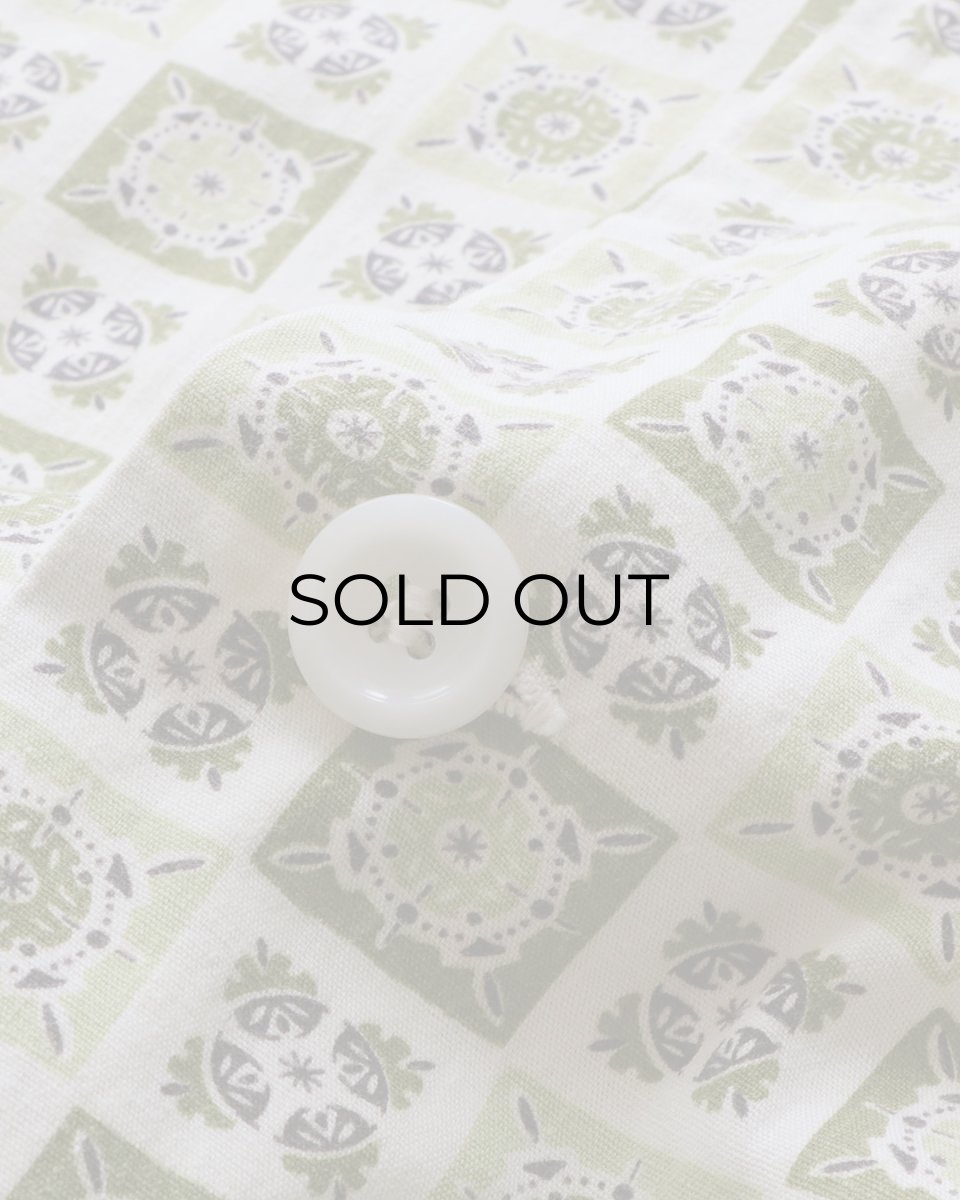 画像7: 60's PENNEY'S "TOWNCRAFT" COTTON ALL OVER PATTERN OPEN COLLAR PAJAMA SHIRT (7)