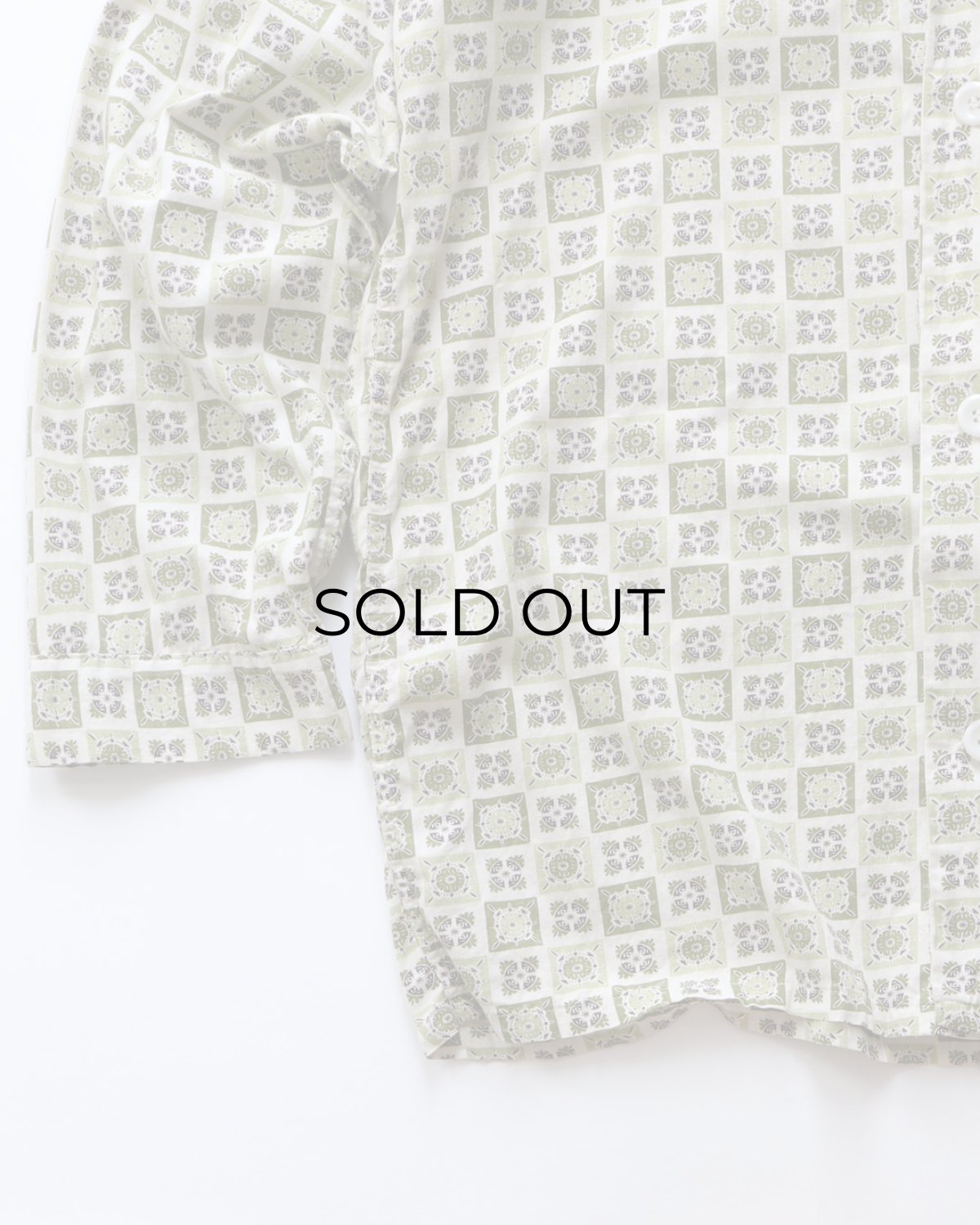 画像4: 60's PENNEY'S "TOWNCRAFT" COTTON ALL OVER PATTERN OPEN COLLAR PAJAMA SHIRT (4)