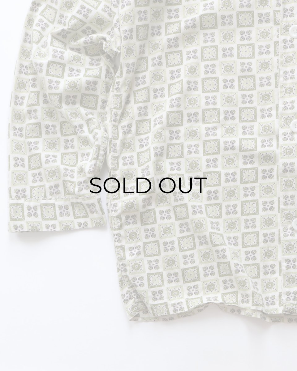 画像4: 60's PENNEY'S "TOWNCRAFT" COTTON ALL OVER PATTERN OPEN COLLAR PAJAMA SHIRT (4)